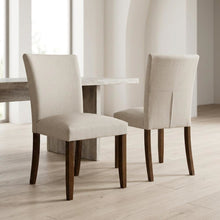Upholstered Dining Side Chairs for Kitchen and Dining, Beige, Set of 2