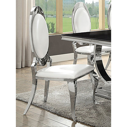 Anchorage Upholstered Dining Chair Cream White (Set of 2)