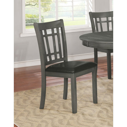 Lavon Wood Dining Side Chair Medium Grey (Set of 2)