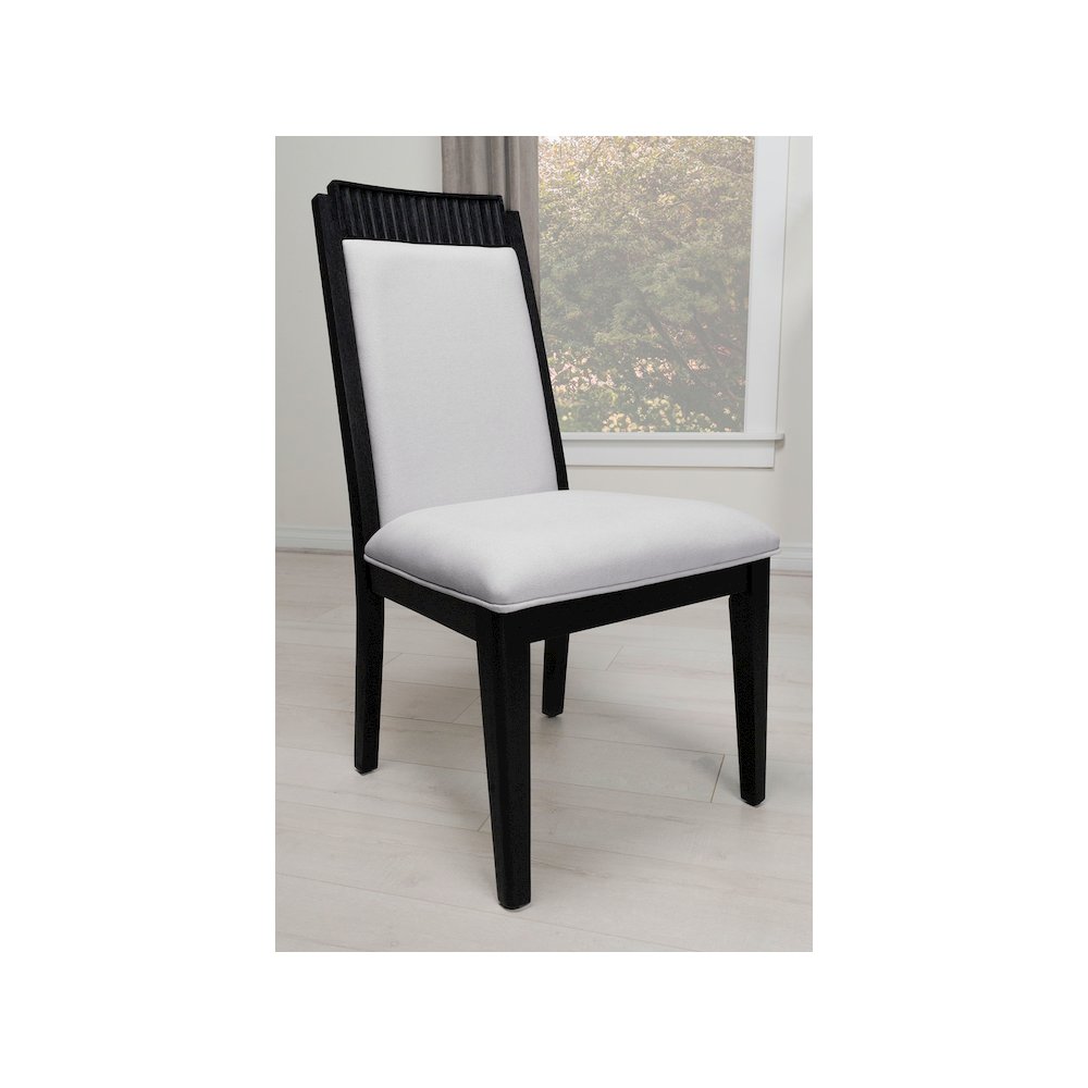 Brookmead Wood Dining Side Chair Ivory and Black (Set of 2)