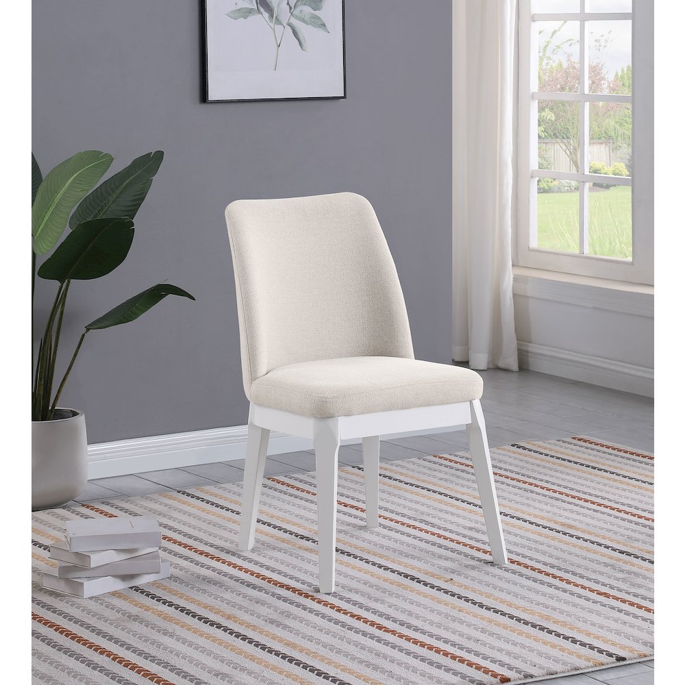 Carissa Upholstered Dining Side Chair Beige (Set of 2)