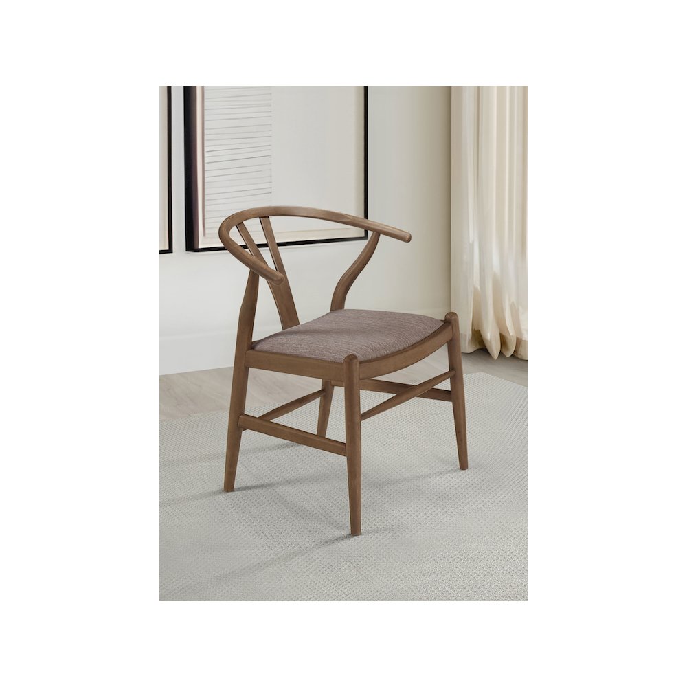 Dinah Wood Wishbone Dining Side Chair Walnut (Set of 2)