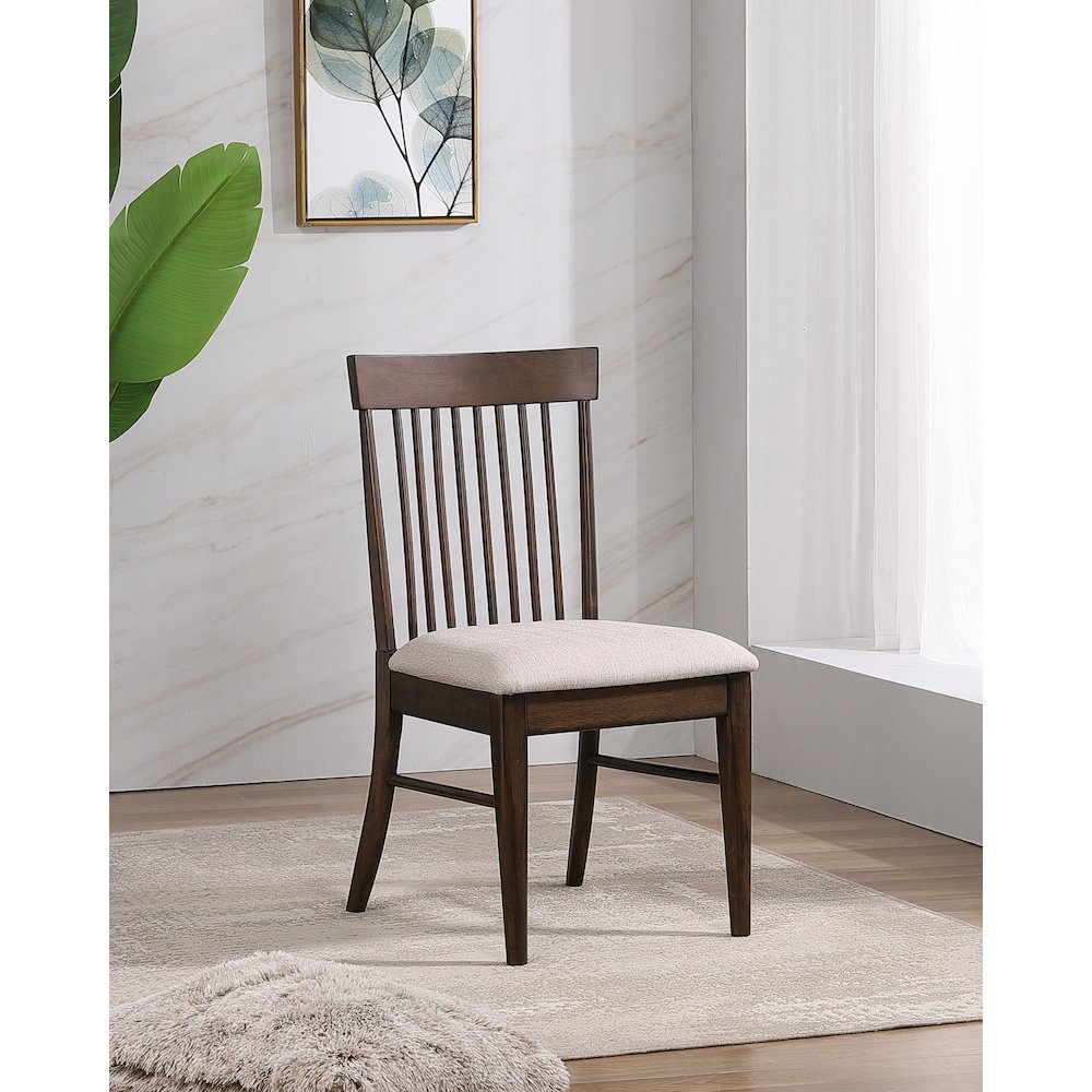 Everton Wood Dining Side Chair Dark Walnut (Set of 2)