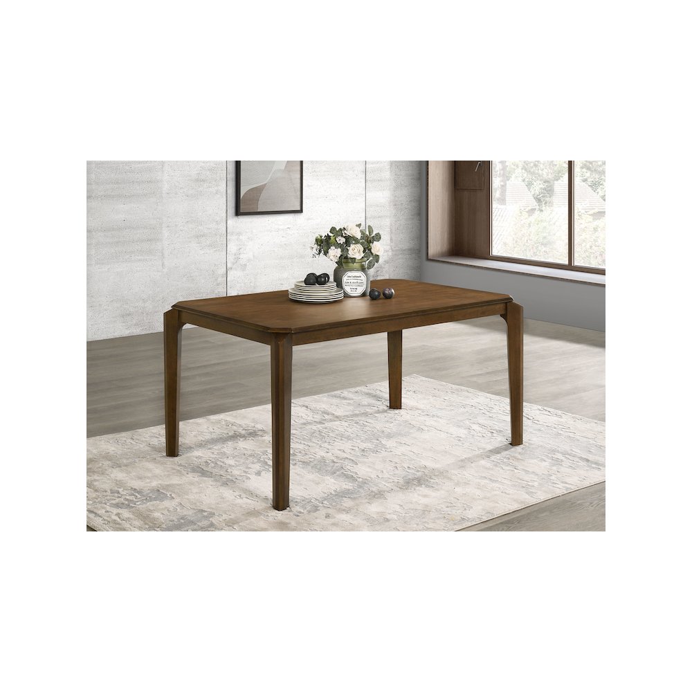 Almonte 59-inch Rectangular Wood Dining Table Dark Brown
