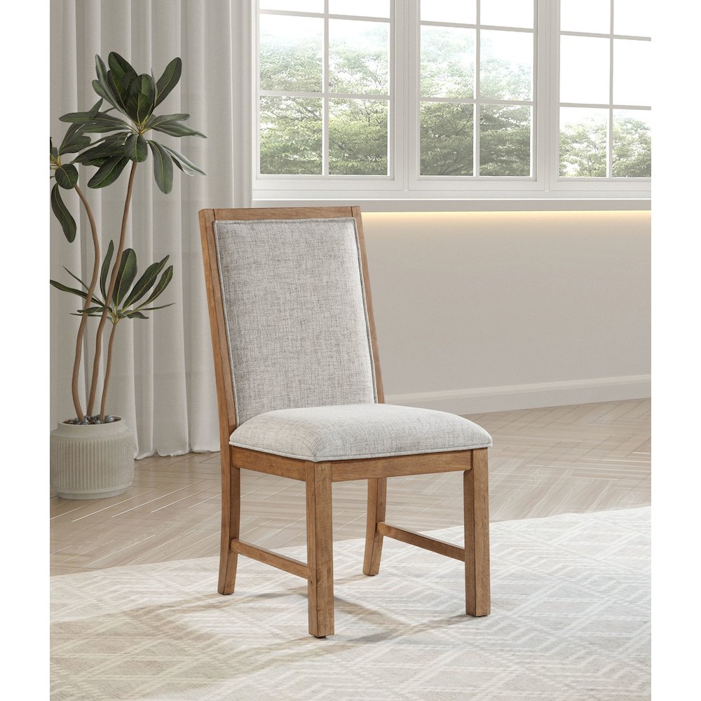 Bruner Upholstered Dining Side Chair Brown (Set of 2)