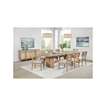 Kailani 10-piece Wood Dining Set with Sideboard Beige Oak