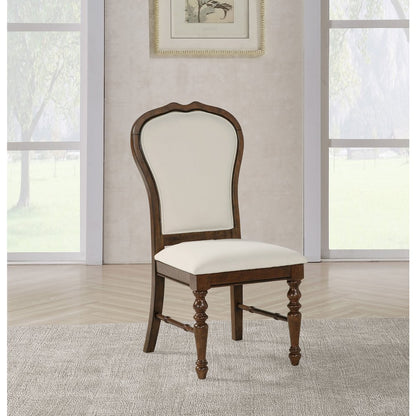 Landon Upholstered Dining Side Chair Rich Brown (Set of 2)
