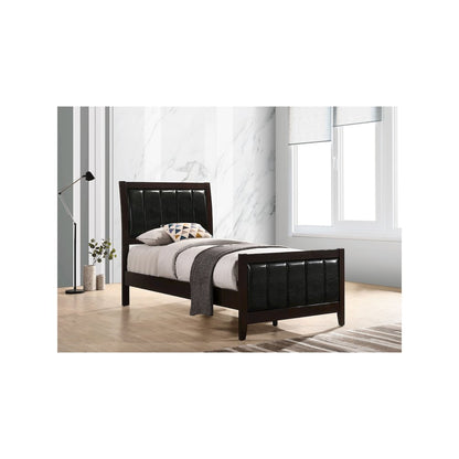 Carlton Wood Twin Panel Bed Cappuccino