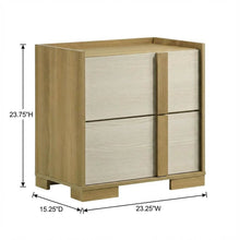Bedroom Nightstand with 2 Drawers in Finishing for Bedroom Storage
