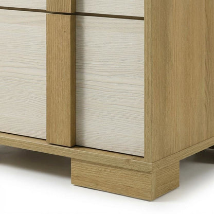 Bedroom Nightstand with 2 Drawers in Finishing for Bedroom Storage
