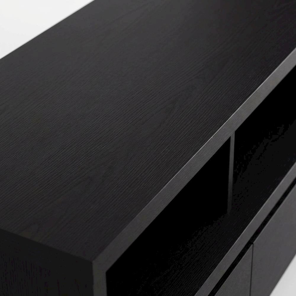 Black 59-Inch TV Stand with 3 Drawers and Contemporary Style
