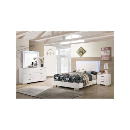 Felicity 4-piece Full Bedroom Set White High Gloss