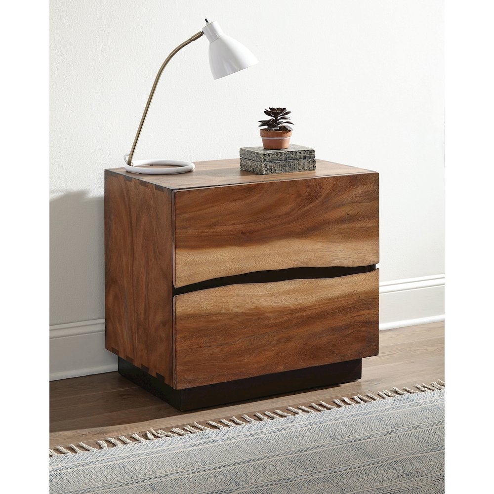 Winslow 2-drawer Nightstand Smokey Walnut