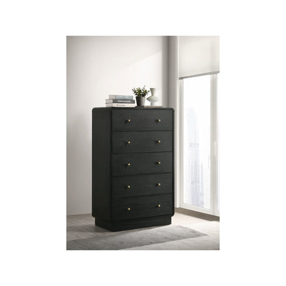 Cavelle 5-drawer Chest of Drawers Black