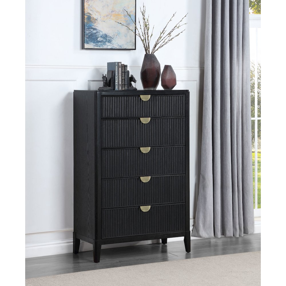 Brookmead 5-drawer Bedroom Chest Black
