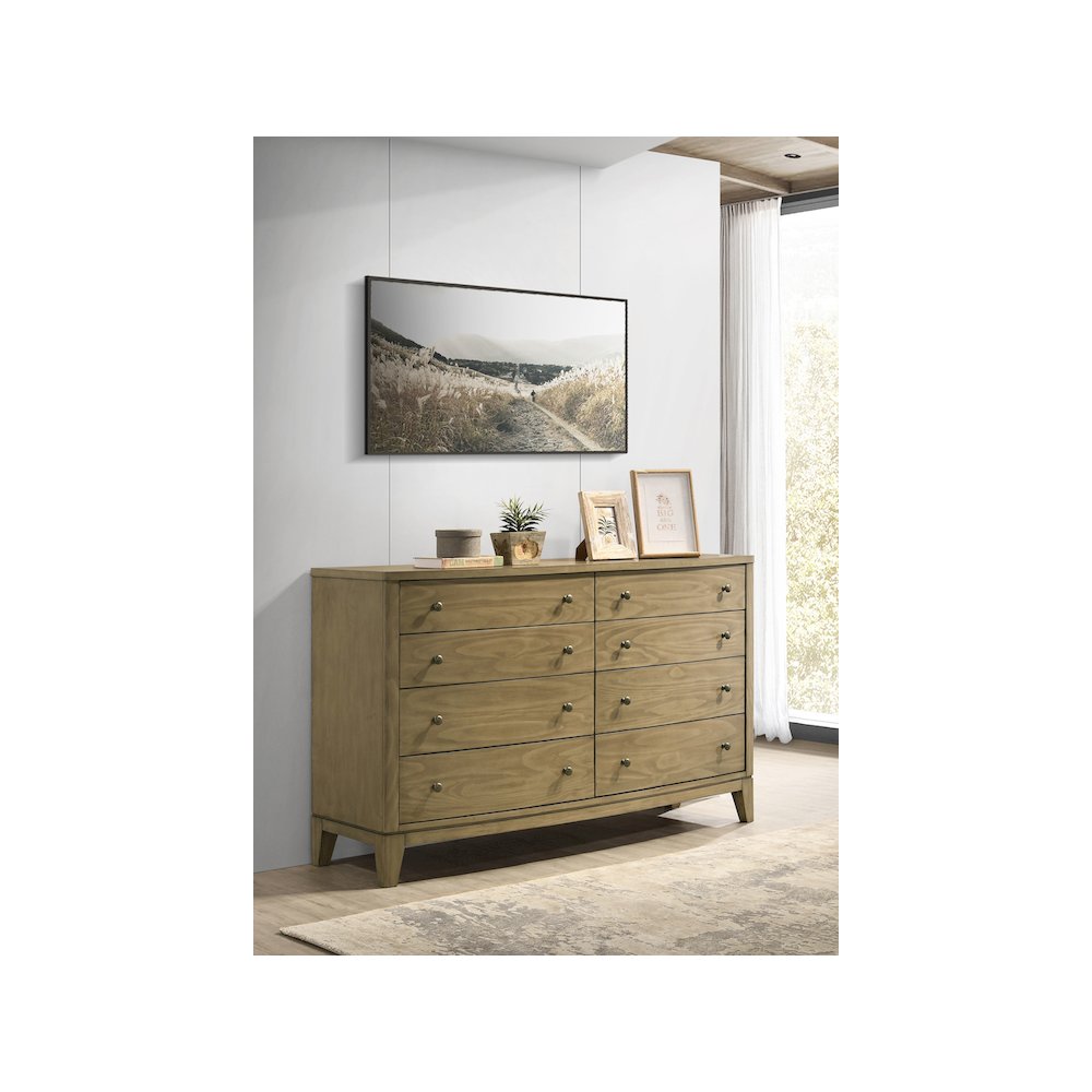 Granada 8-drawer Dresser Cabinet Natural Pine