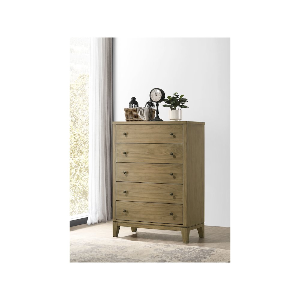 Granada 5-drawer Bedroom Chest of Drawers Natural Pine