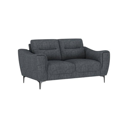 Nolan Upholstered Sloped Track Arm Loveseat Charcoal