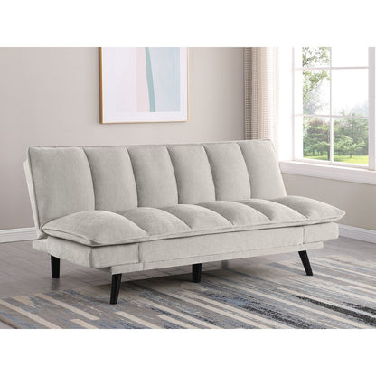 Laredo Upholstered Tufted Convertible Sofa Bed Light Grey