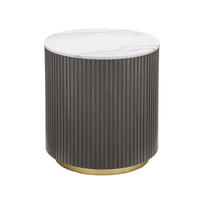 Jason 2-piece Round Marble Coffee and End Table Set White
