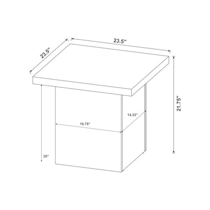 Max 3-piece Rectangular Coffee and End Table Set Black