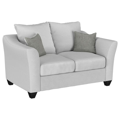Salizar Upholstered Flared Arm Loveseat Sand