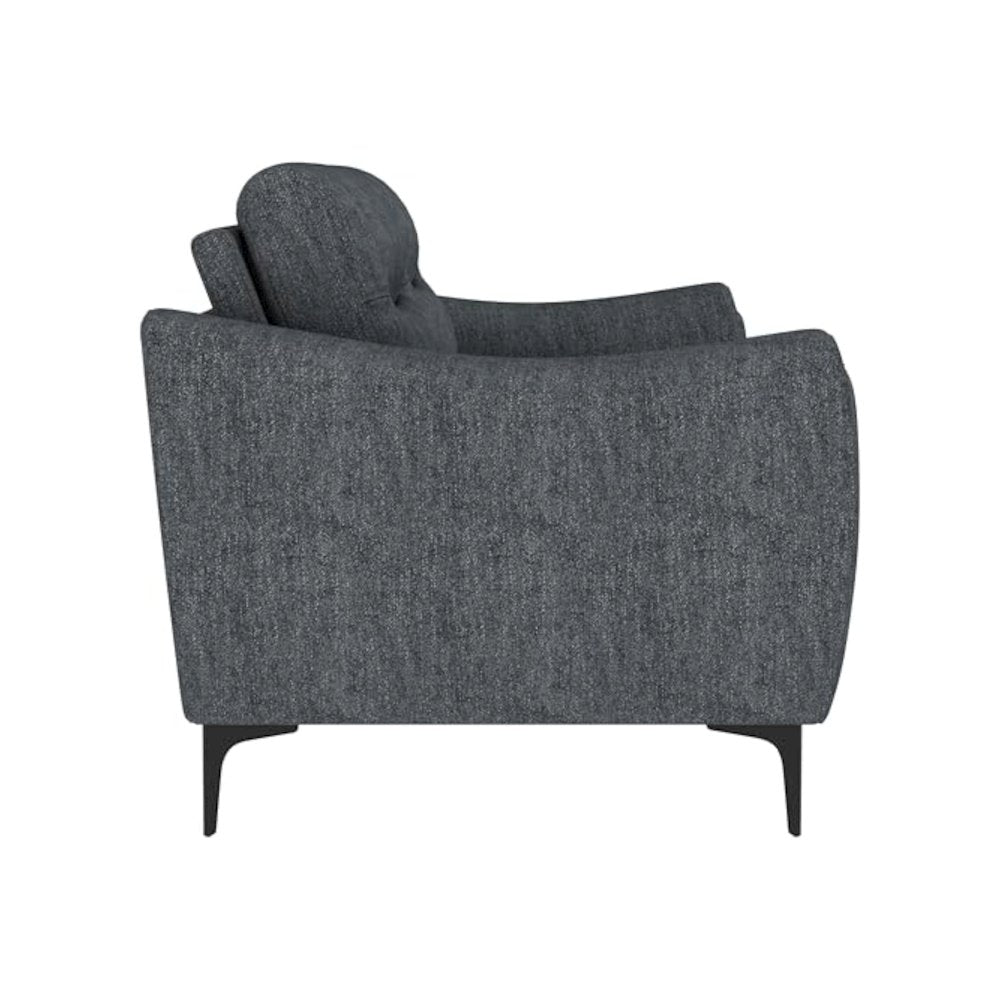 Nolan 2-piece Upholstered Sofa Set Charcoal