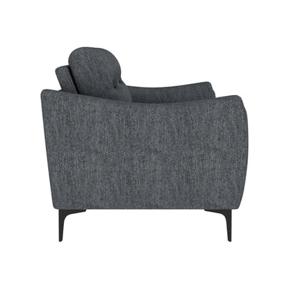 Nolan 2-piece Upholstered Sofa Set Charcoal