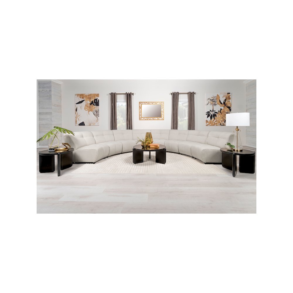 Charlotte 8-piece Upholstered Modular Sectional Sofa Ivory