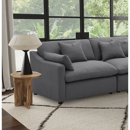 Hobson Upholstered LAF Chair Charcoal