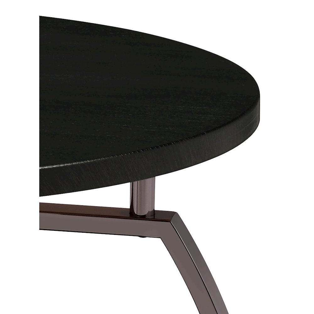 Dacre 3-piece Round Coffee and End Table Set Dark Charcoal