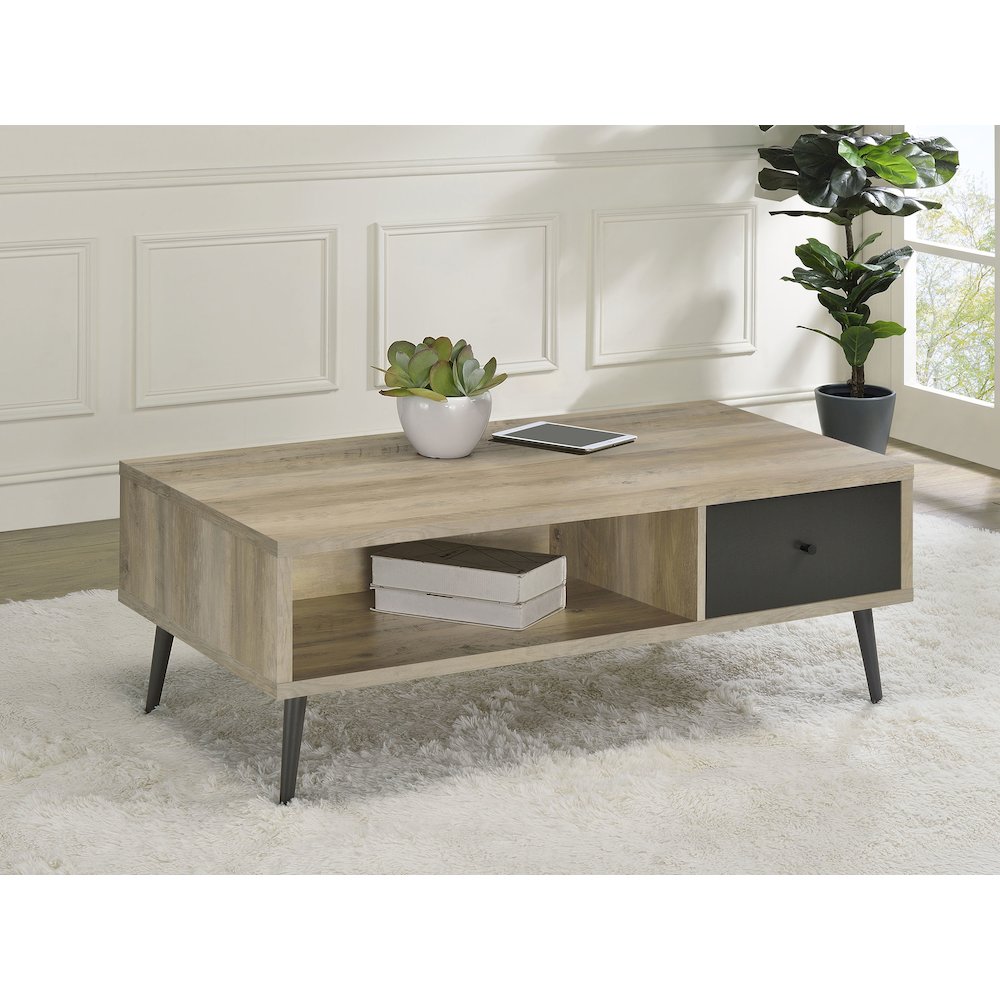 Welsh 1-drawer Engineered Wood Coffee Table Antique Pine