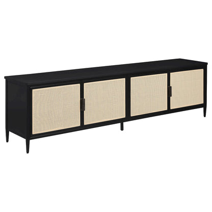 Amherst 4-door 78-inch Metal TV Stand Media Console Black
