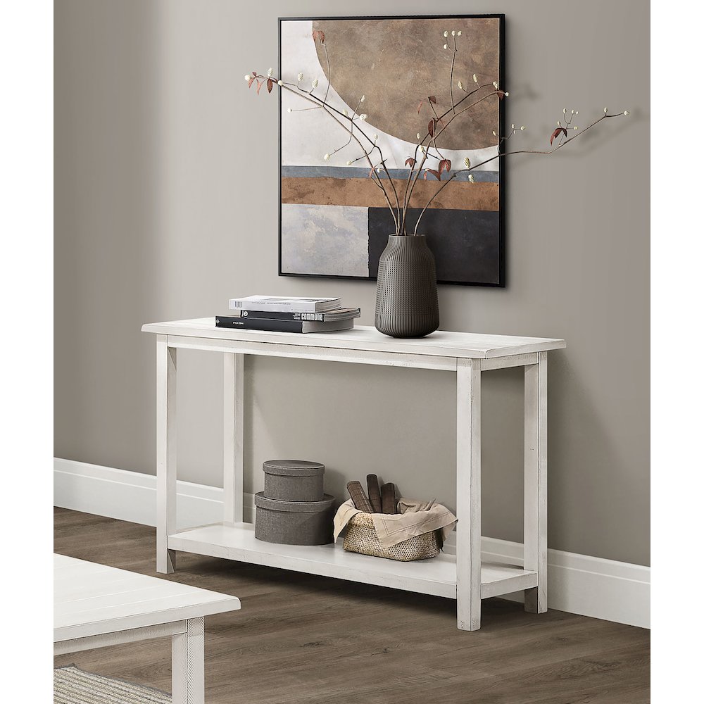 Payne Wood Entryway Sofa Console Table White