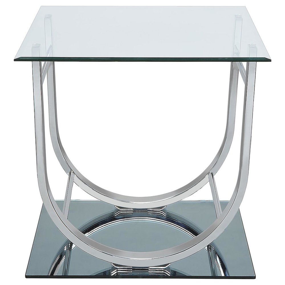 Danville 3-piece Glass Top Coffee and End Table Set Chrome