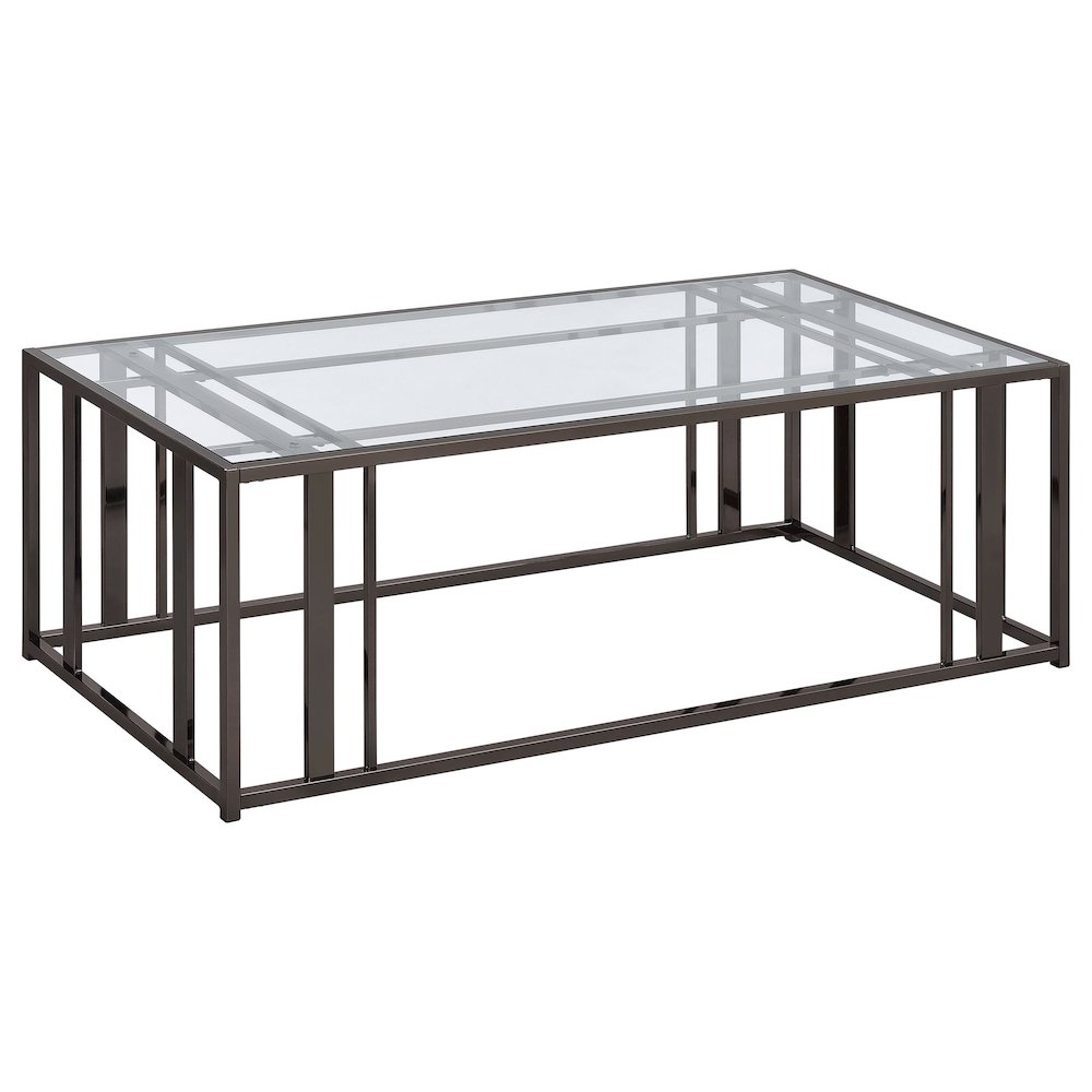Adri 3-piece Coffee and End Table Set Black Nickel
