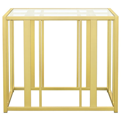 Adri 3-piece Coffee and End Table Set Matte Brass