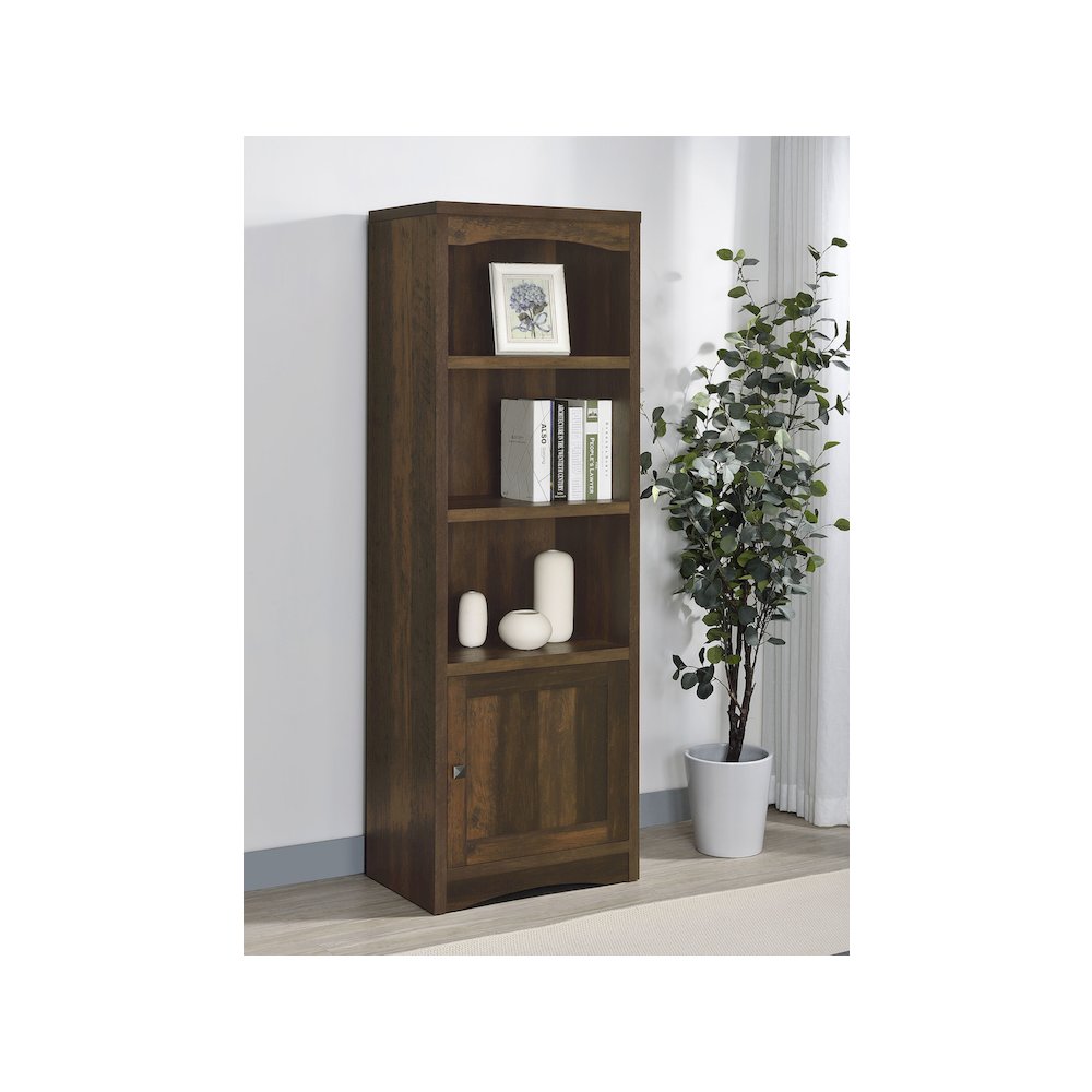 Laughlin 3-shelf Engineered Wood Media Tower Dark Pine