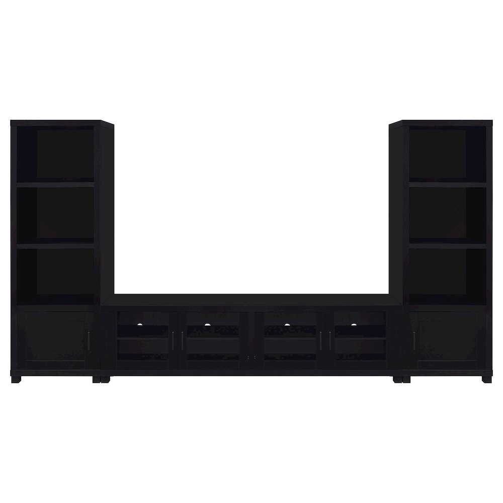 Jupiter 3-piece Entertainment Center 79-inch TV Stand Black