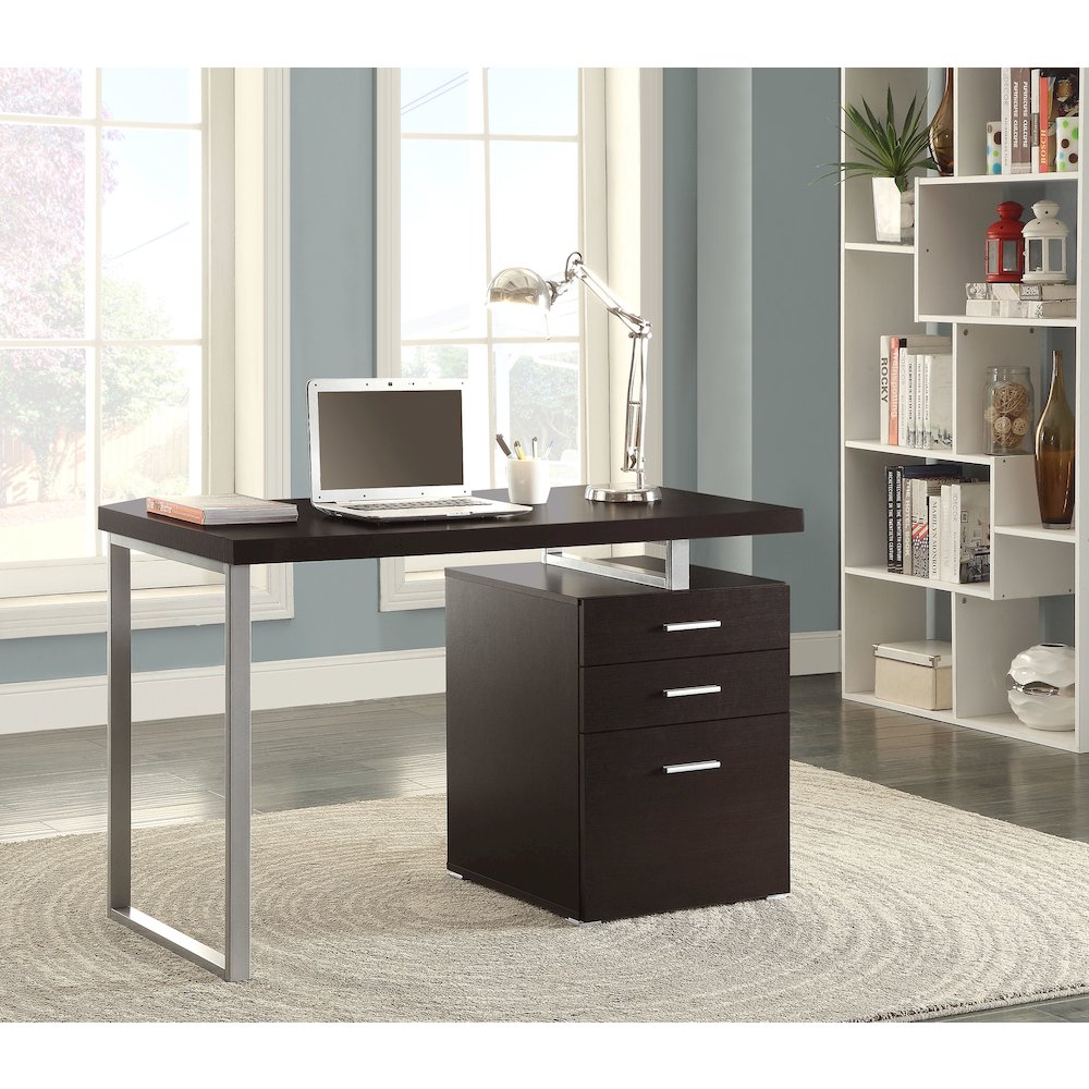 Brennan 47-inch 3-drawer Office Computer Desk Cappuccino