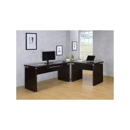 Skylar 83-inch L-Shaped Office Computer Desk Cappuccino