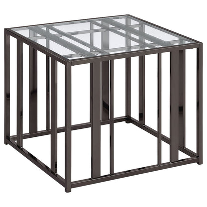 Adri 3-piece Coffee and End Table Set Black Nickel