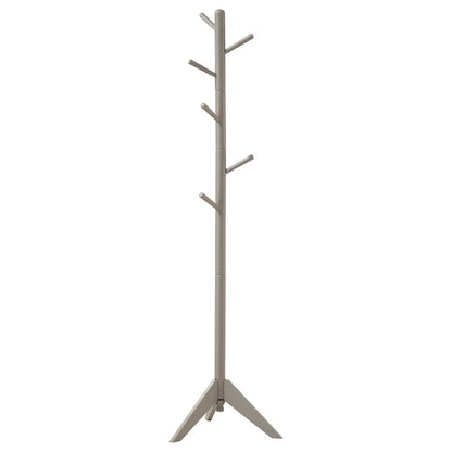 Devlin 6 Hook Freestanding Wood Coat Rack Hat Hanger Grey