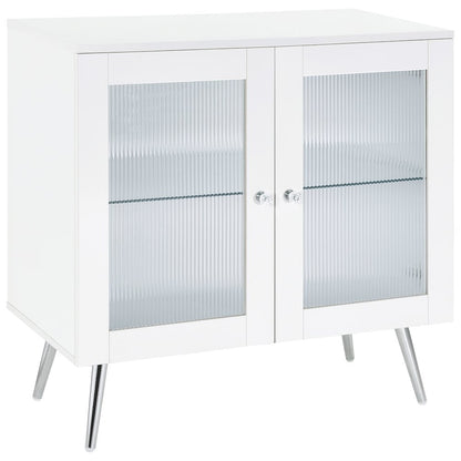 Nieta 2-door Engineered Wood Accent Cabinet White High Gloss