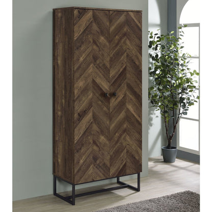 Carolyn 2-door Engineered Wood Accent Cabinet Rustic Oak