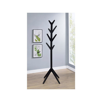 Margaret Solid Wood Coat Rack Clothing Hanger Black