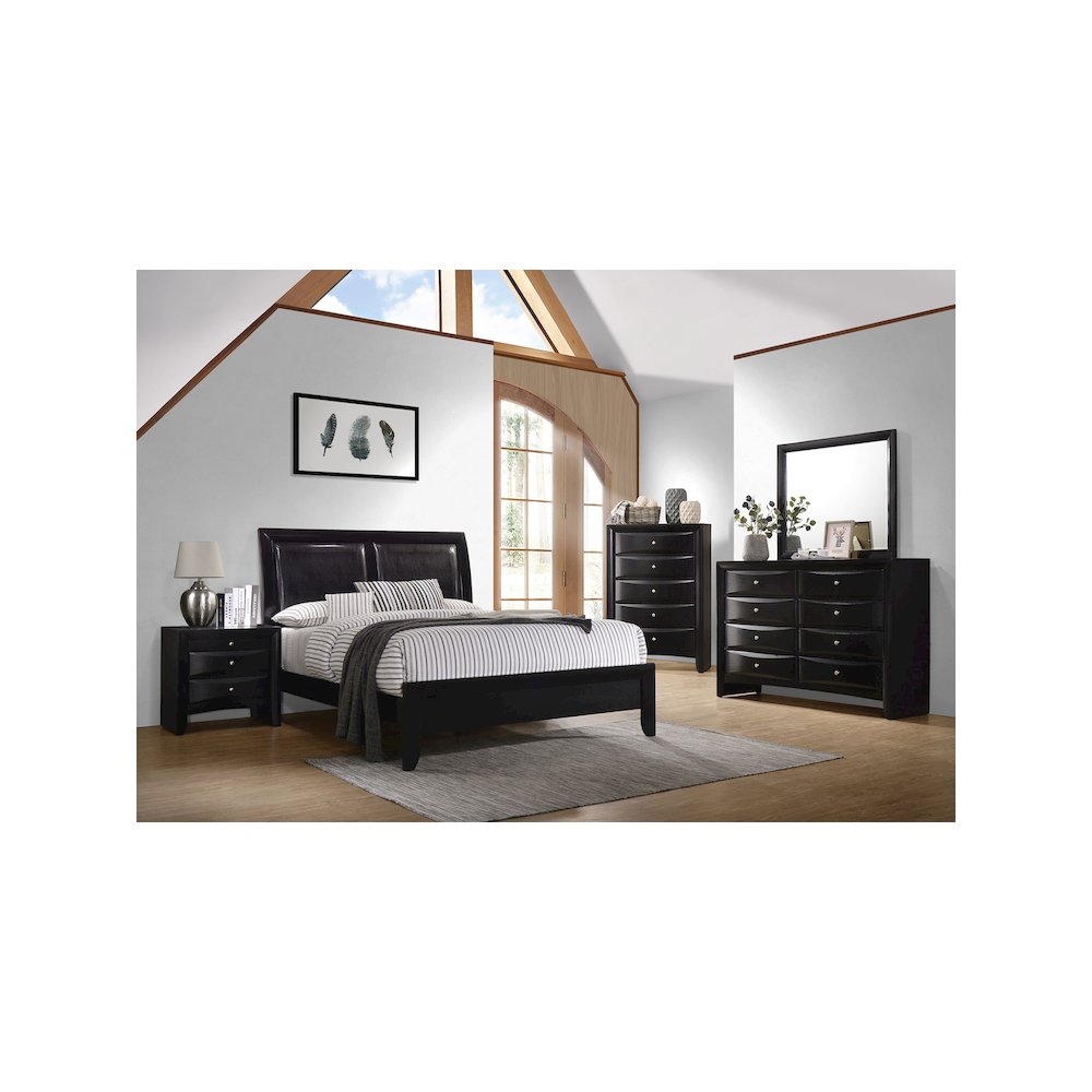 Briana 8-drawer Dresser with Mirror Black