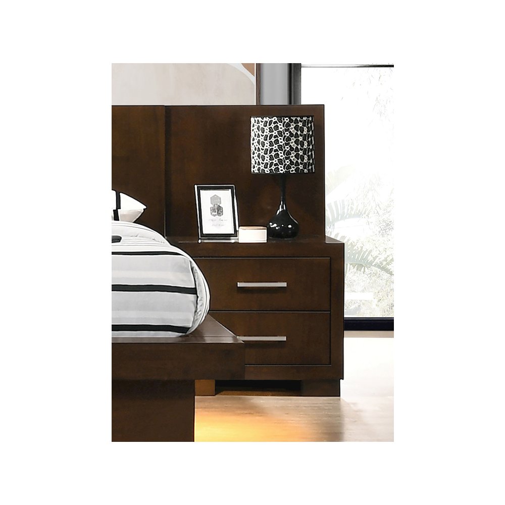 Jessica 6-piece Queen LED Bedroom Set Cappuccino
