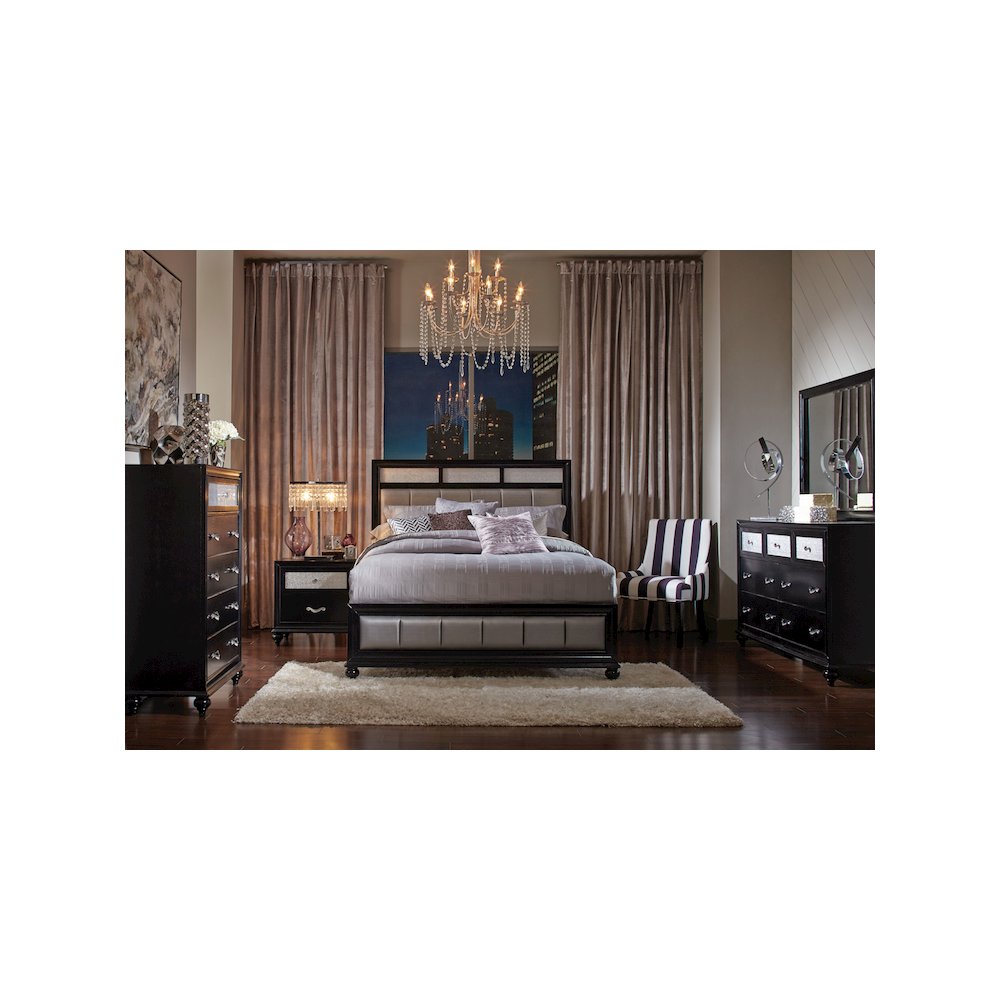 Barzini 2-drawer Nightstand Black