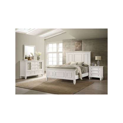 Sandy Beach 4-piece Eastern King Bedroom Set Cream White